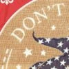Burlap Alligator Don’t Tread On Me Double Applique Garden Flag