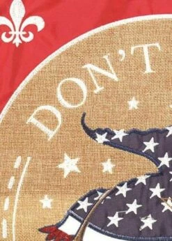 Burlap Alligator Don’t Tread On Me Double Applique Garden Flag