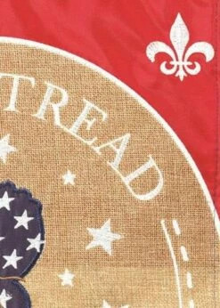 Burlap Alligator Don’t Tread On Me Double Applique House Flag