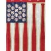 Burlap Americana Baseball Double Applique House Flag -Flag Sales 2024 burlap americana baseball double applique house flag