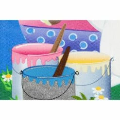 Burlap Bunny Egg Painter Decorative House Flag