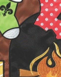 Burlap Christmas On The Bayou Double Applique House Flag