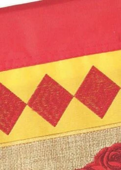 Burlap Derby Time Double Applique Garden Flag -Flag Sales 2024 burlap derby time double applique garden flag detail 2