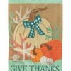 Burlap Give Thanks Double Applique House Flag -Flag Sales 2024 burlap give thanks double applique house flag