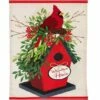 Burlap Holiday Birdhouse Welcome Home House Flag -Flag Sales 2024 burlap holiday birdhouse welcome home house flag