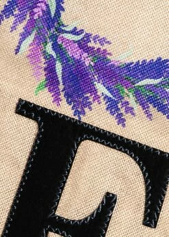 Burlap Home Lavender Wreath Decorative House Flag