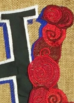 Burlap My Old Kentucky Home Double Applique Garden Flag