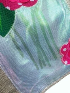 Burlap Polka Dot Floral Mason Jar Decorative House Flag