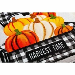 Burlap Pumpkin Plaid Truck Decorative House Flag -Flag Sales 2024 burlap pumpkin plaid truck decorative house flag detail 1