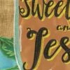 Burlap Raised On Sweet Tea And Jesus Double Applique House Flag