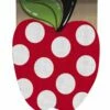 Burlap Red Polka Dot Apple House Flag -Flag Sales 2024 burlap red polka dot apple house flag