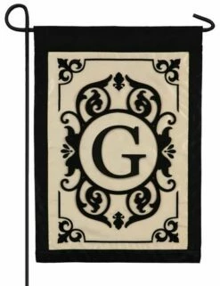 Cambridge Letter G Applique Monogram Garden Flag