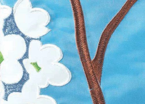 Cardinal And Dogwood Double Applique Garden Flag 5 Cardinal And Dogwood Double Applique Garden Flag - Image 3