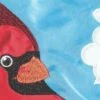Cardinal And Dogwood Double Applique Garden Flag