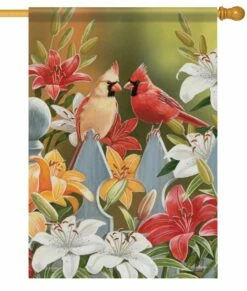 Cardinal Pair House Flag