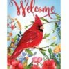 Cardinal Wildflowers House Flag -Flag Sales 2024 cardinal wildflowers house flag