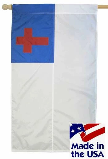 Christian Royal Blue And White Sewn Nylon House Flag 3 Christian Royal Blue And White Sewn Nylon House Flag