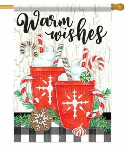 Christmas Warm Wishes House Flag