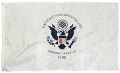 Coast Guard Double Sided 3×5 Flag Embroidered Nylon