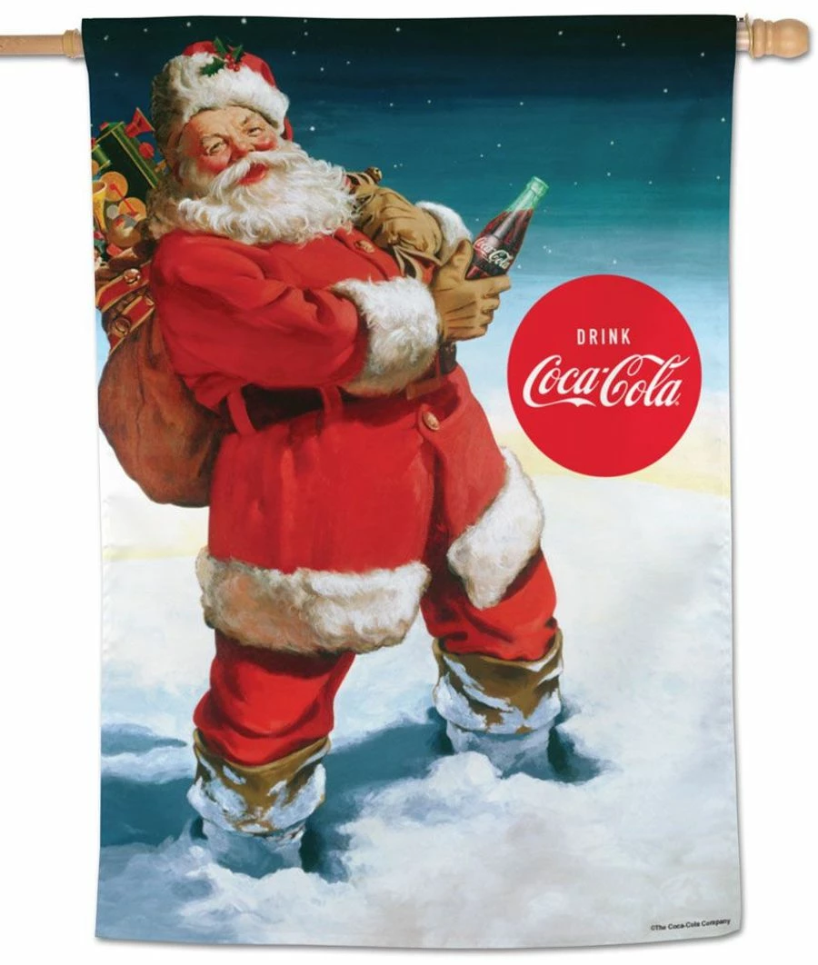 Coca-Cola Classic Santa House Flag 3 Coca-Cola Classic Santa House Flag