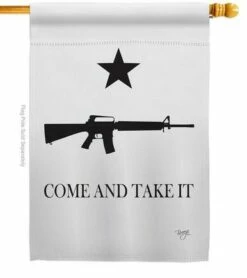 Come And Take It M4 Rifle Sublimated House Flag