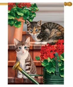 Curious Kittens House Flag