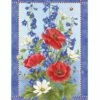 Delphiniums And Poppies House Flag -Flag Sales 2024 delphiniums and poppies house flag