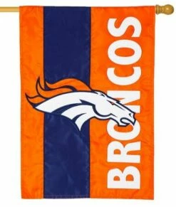 Denver Broncos Embellished Applique House Flag