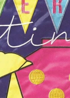 Derby Silk Double Applique Garden Flag