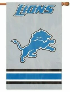 Detroit Lions Applique House Flag
