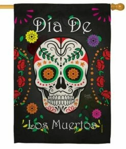 Dia De Los Muertos Sublimated House Flag