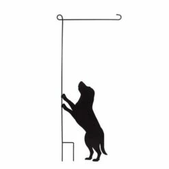 Dog Silhouette Garden Flagpole