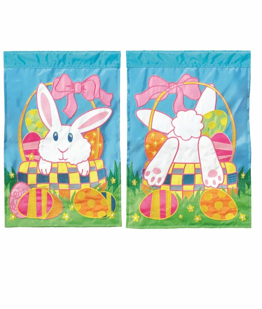 Easter Bunny Front Back Double Applique House Flag 6 Easter Bunny Front Back Double Applique House Flag - Image 4
