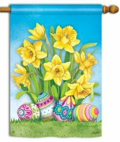 Easter Daffodils House Flag