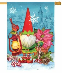 Elf Gnome Textured Suede House Flag