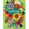 Fall Floral Swag House Flag