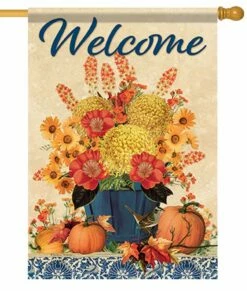 Fall Seasonal Bouquet House Flag