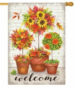 Fall Topiary House Flag