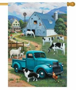 Farm Truck House Flag