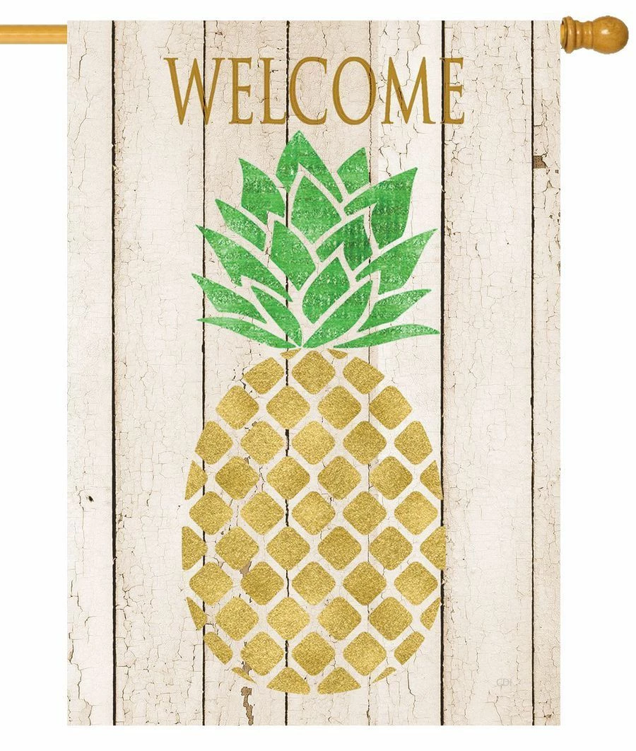 Farmhouse Pineapple House Flag 3 Farmhouse Pineapple House Flag
