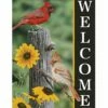 Fence Post Cardinal Couple House Flag -Flag Sales 2024 fence post cardinal couple house flag