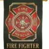 Firefighter Maltese Cross Sublimated House Flag