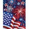 Fireworks And Flag House Flag -Flag Sales 2024 fireworks and flag house flag