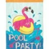 Flamingo Pool Party Double Applique House Flag -Flag Sales 2024 flamingo pool party double applique house flag