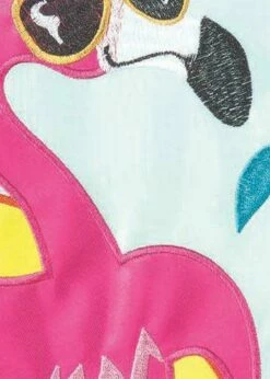 Flamingo Pool Party Double Applique House Flag -Flag Sales 2024 flamingo pool party double applique house flag detail 1