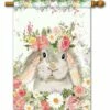 Floral Bunny House Flag -Flag Sales 2024 floral bunny house flag