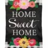 Floral Home Sweet Home Applique House Flag -Flag Sales 2024 floral home sweet home applique house flag