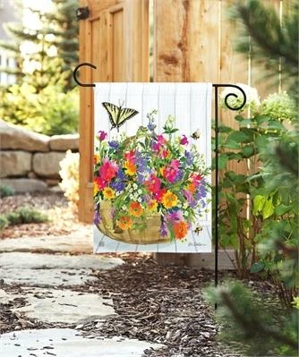 Flower Basket Garden Flag 3 Flower Basket Garden Flag