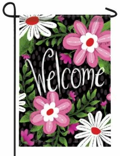 Flowers And Vines Shimmer Garden Flag