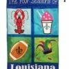 Four Seasons Of Louisiana Double Applique House Flag